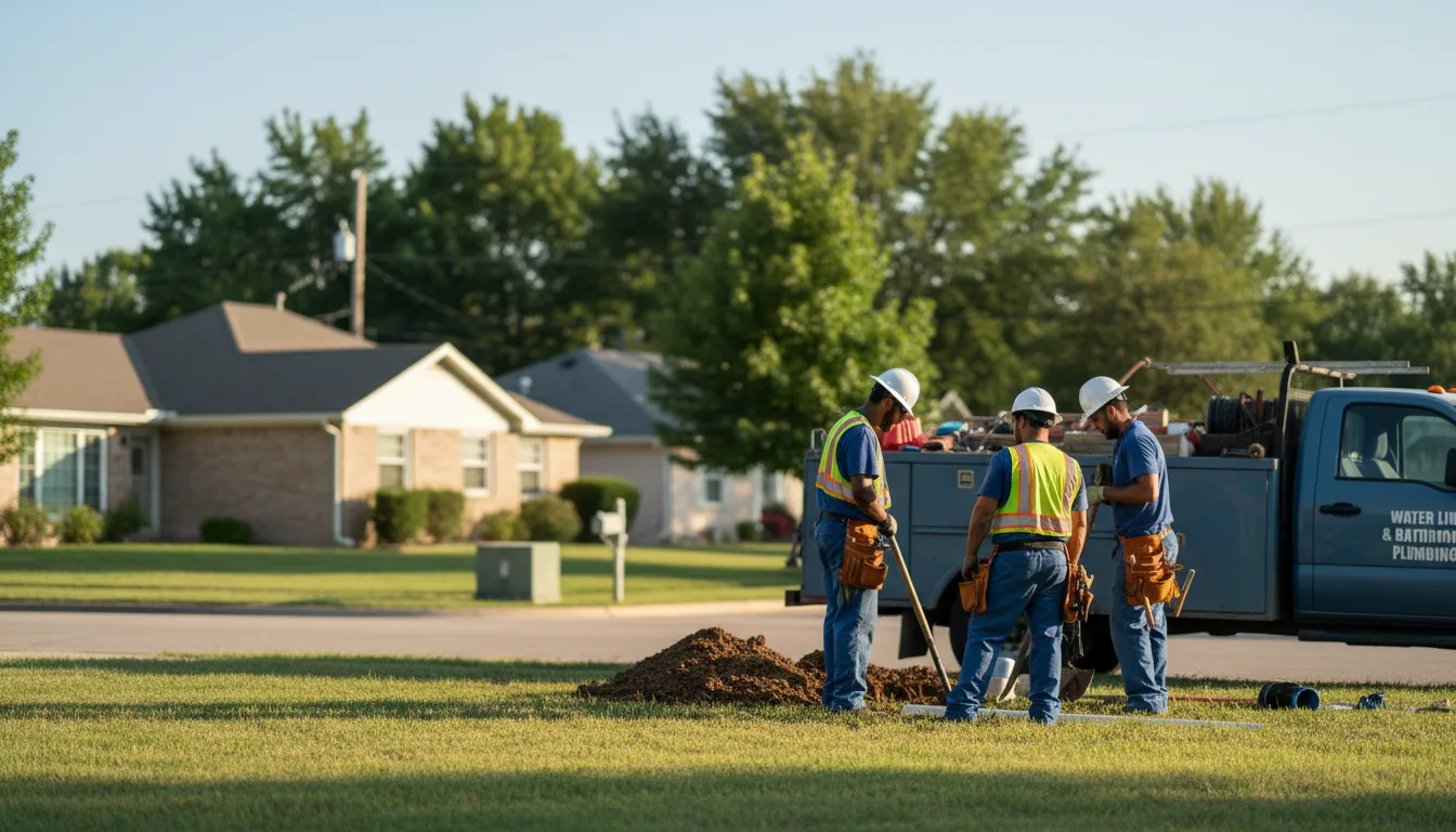 Residential water line and bathroom plumbing service in Perth, ND